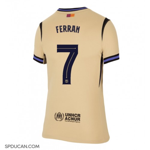 Zenski Nogometni Dres Barcelona Ferran Torres #7 Gostujuci 2025-26 Kratak Rukav Zenski Nogometni Dres Barcelona Ferran Torres #7 Gostujuci 2025-26 Kratak Rukav